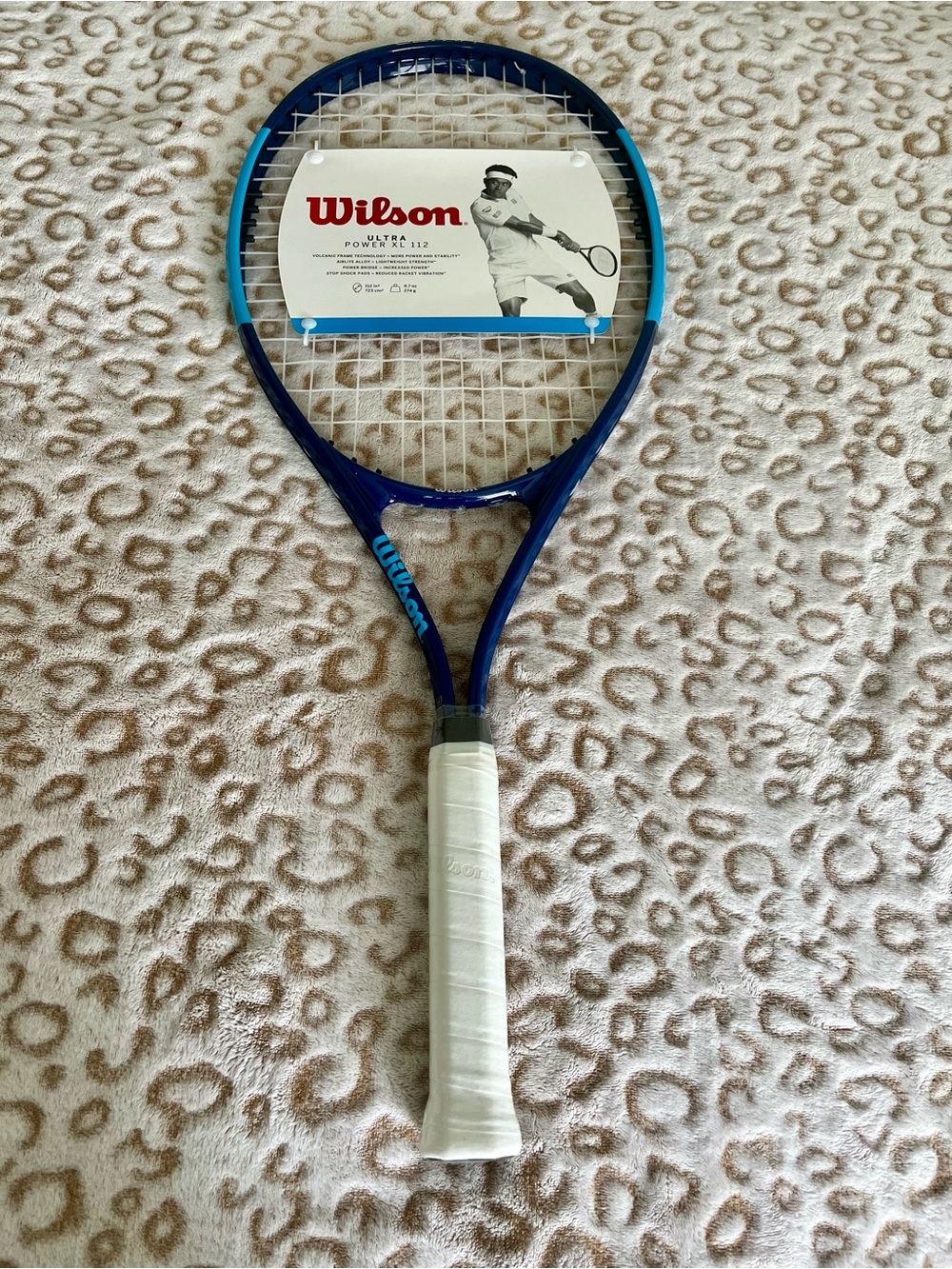 Wilson Blue and White Tennis Racket - Recreational Play